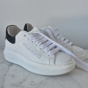 Mario Valentino White and Black Sneakers